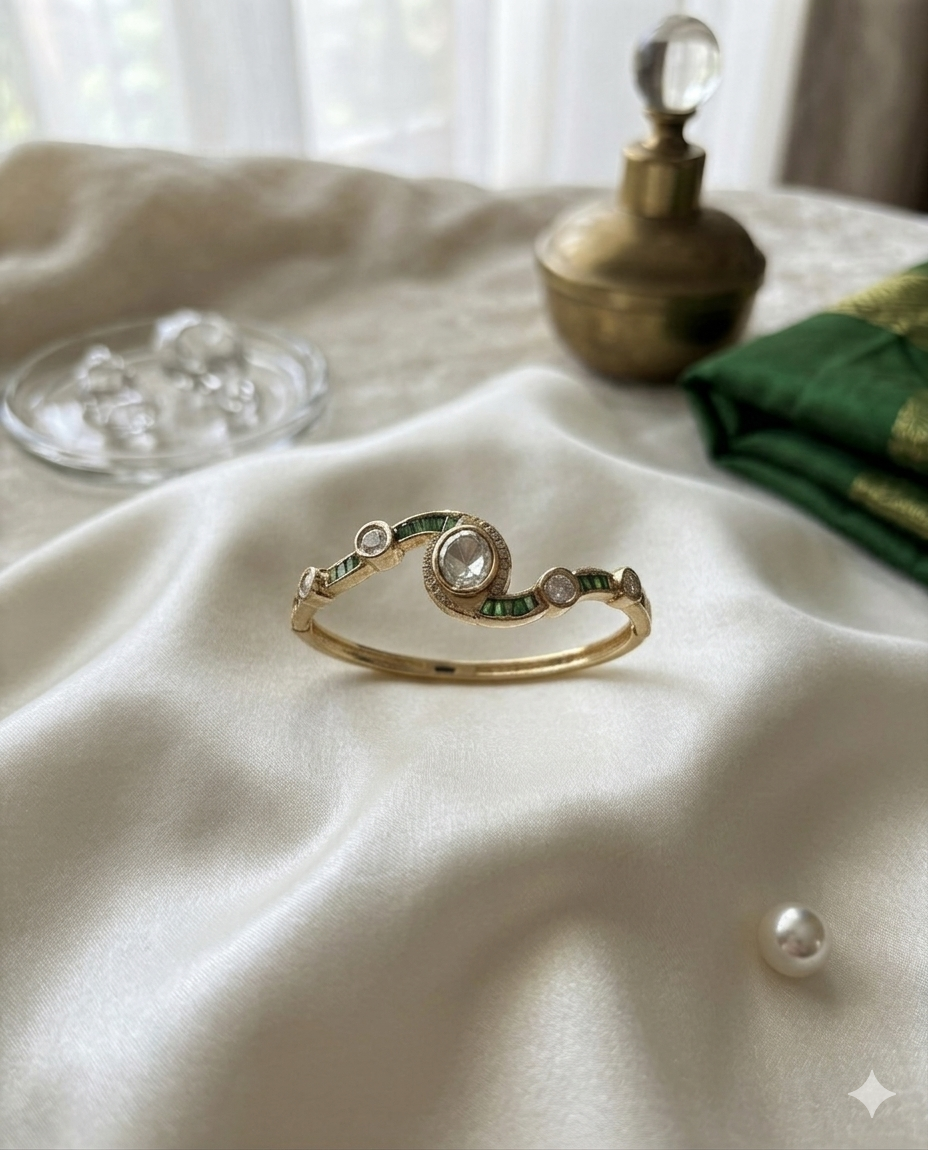 The Aethelred Adjustable Swirl kada bracelet
