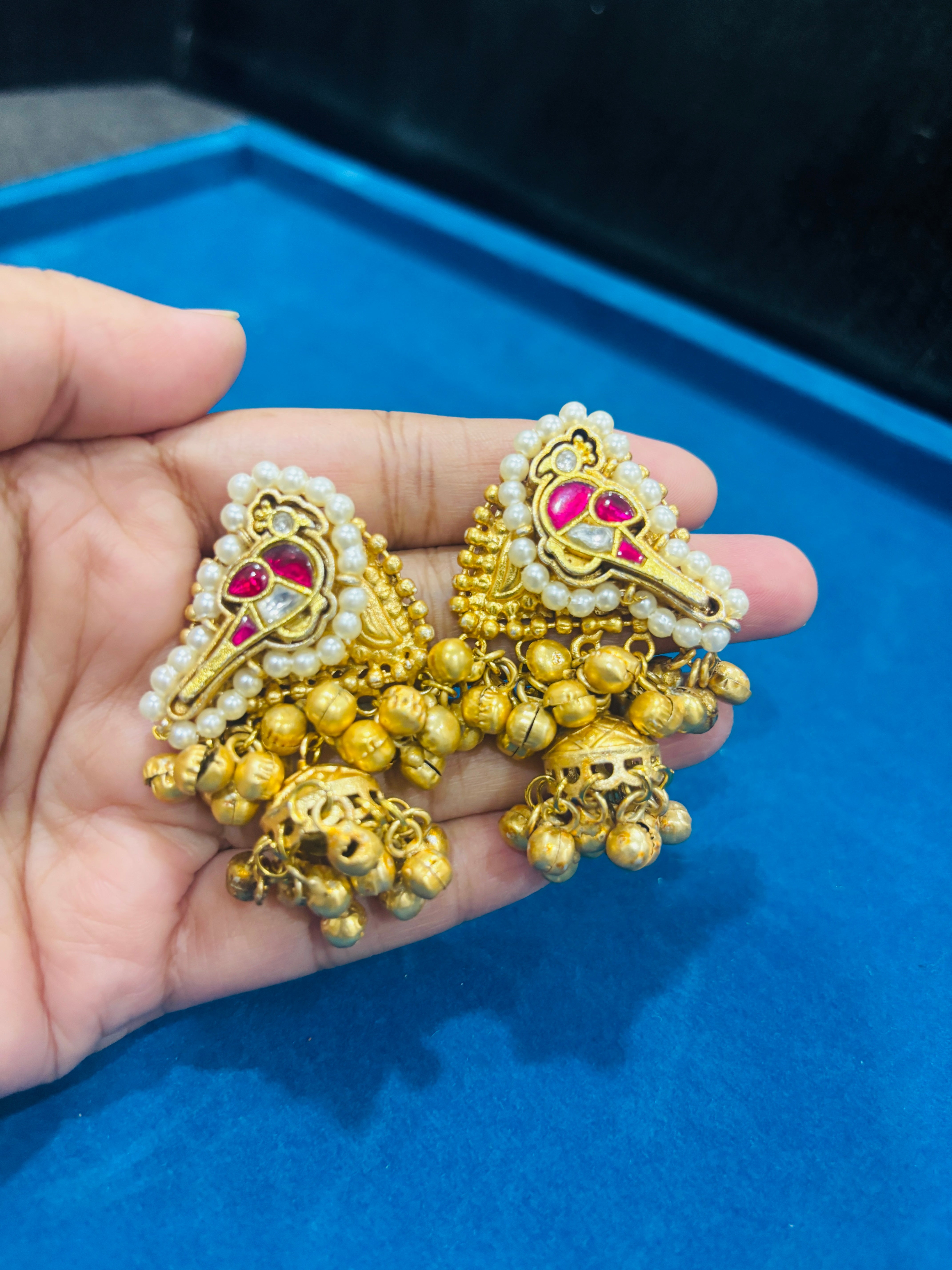 Golden small Kashmiri Jhumka