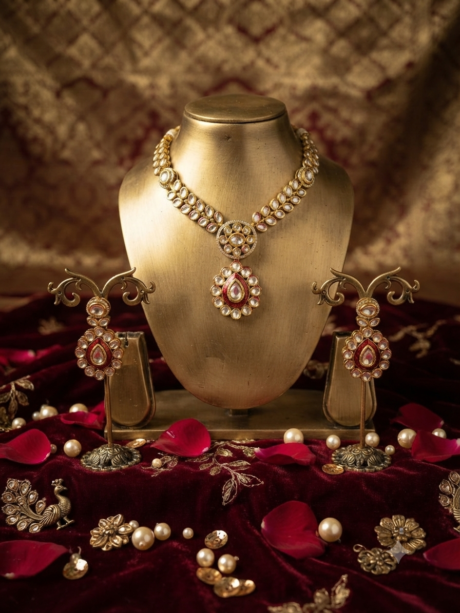 Elegant Bloom Kundan Choker Set