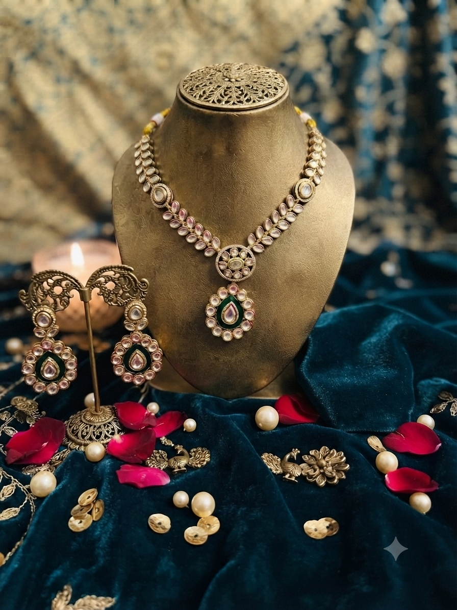 Elegant Bloom Kundan Choker Set