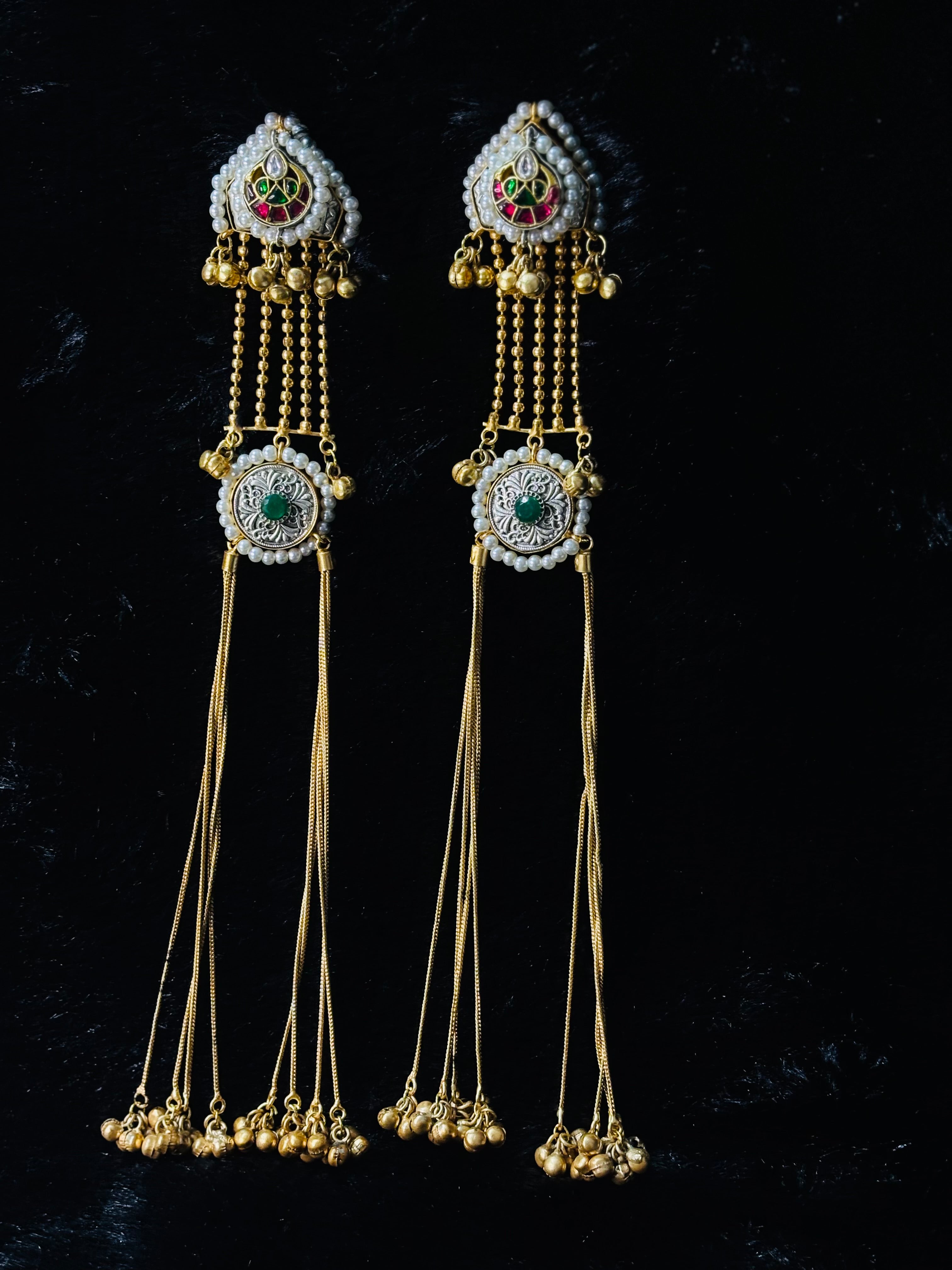 Golden long Kashmiri Jhumka