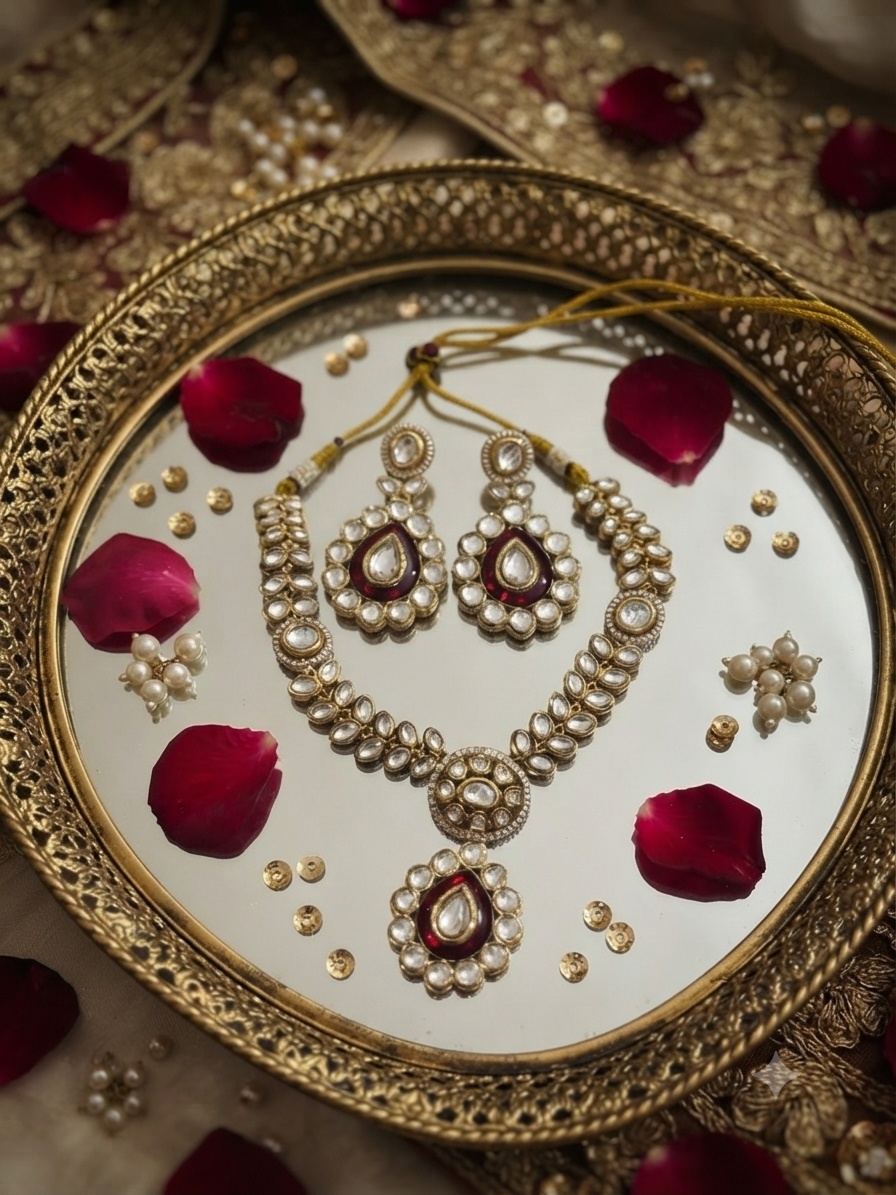 Elegant Bloom Kundan Choker Set