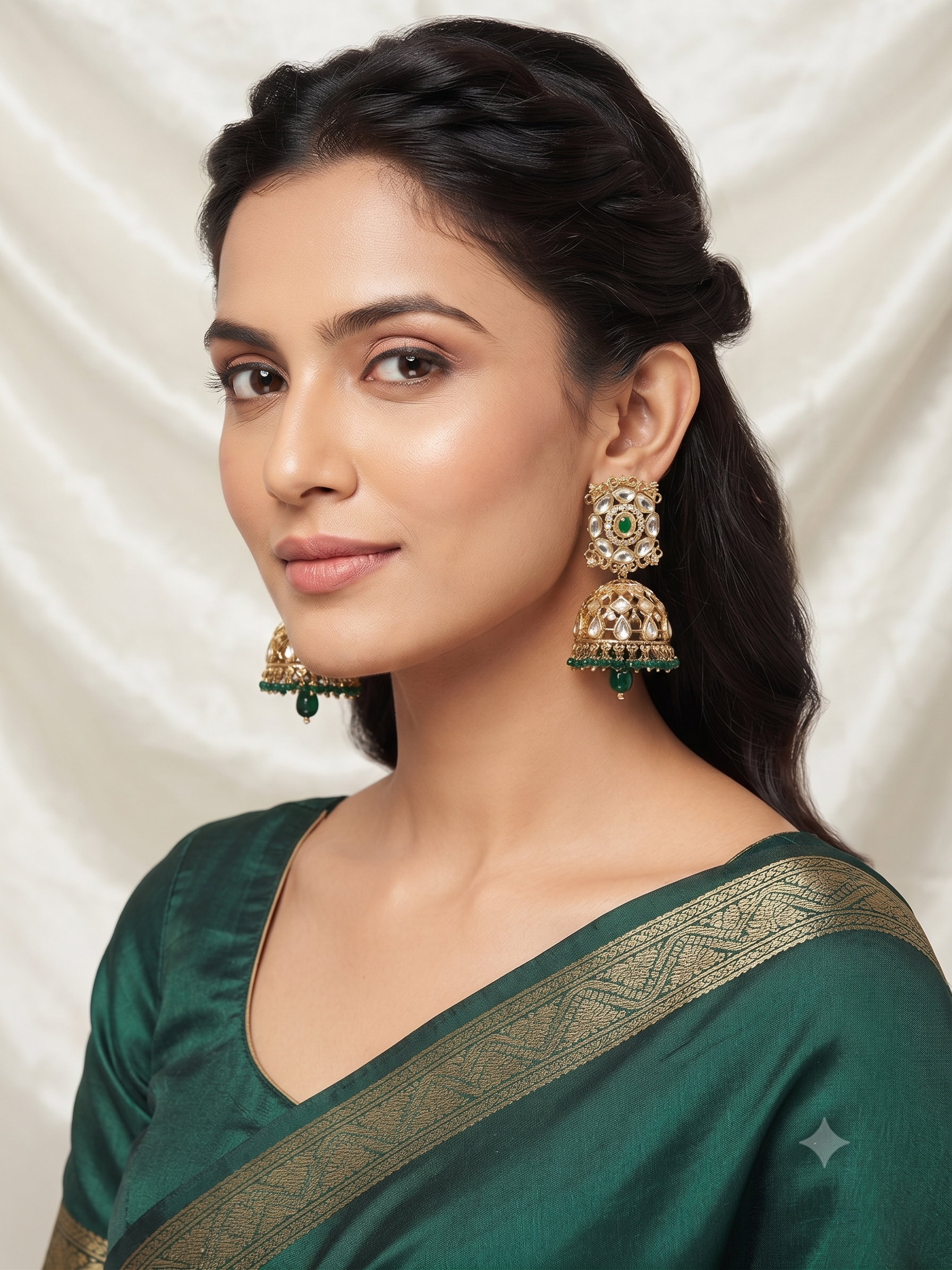 Royal Jaali Kundan Jhumkas