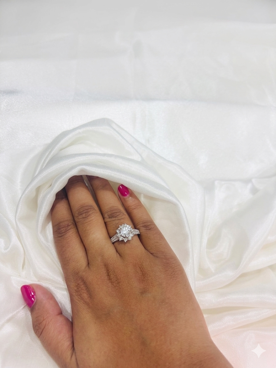 The Celeste Halo Ring